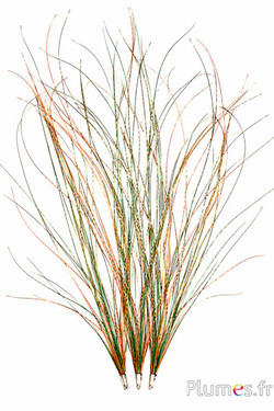 Ciondolo filo pavone - 15-28 cm - arancione-verde naturale